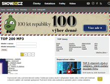 Tablet Screenshot of mp3.showbiz.cz